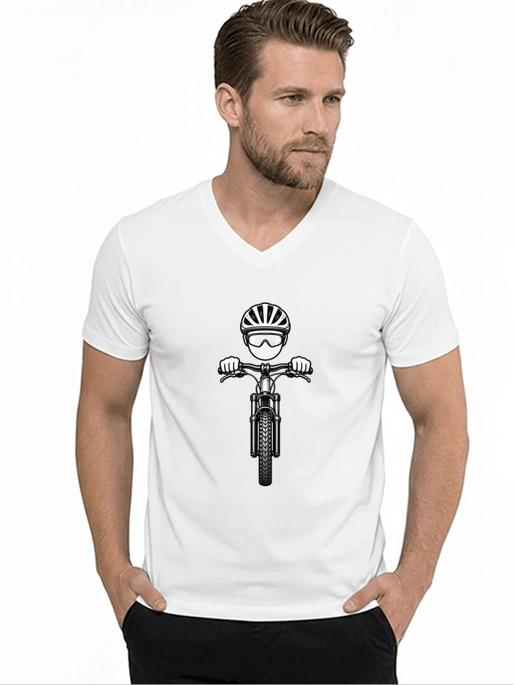 mtb comic t shirt herren damen lustiges geschenk fr radfahrer t shirt mit v ausschnitt white