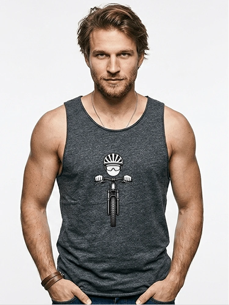 mtb comic t shirt herren damen lustiges geschenk fr radfahrer tanktop anthracite melange