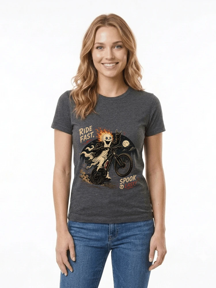 mtb gravel bike t shirt lustiges cooles halloween t shirt damen t shirt anthracite melange