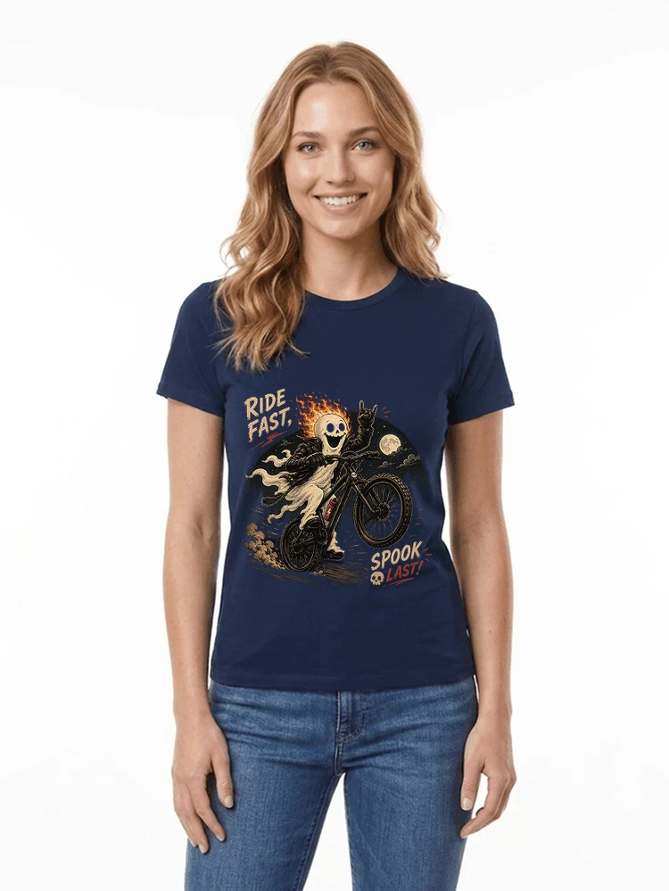 mtb gravel bike t shirt lustiges cooles halloween t shirt damen t shirt navy