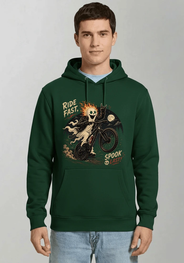 mtb gravel bike t shirt lustiges cooles halloween t shirt kapuzenpullover forest green
