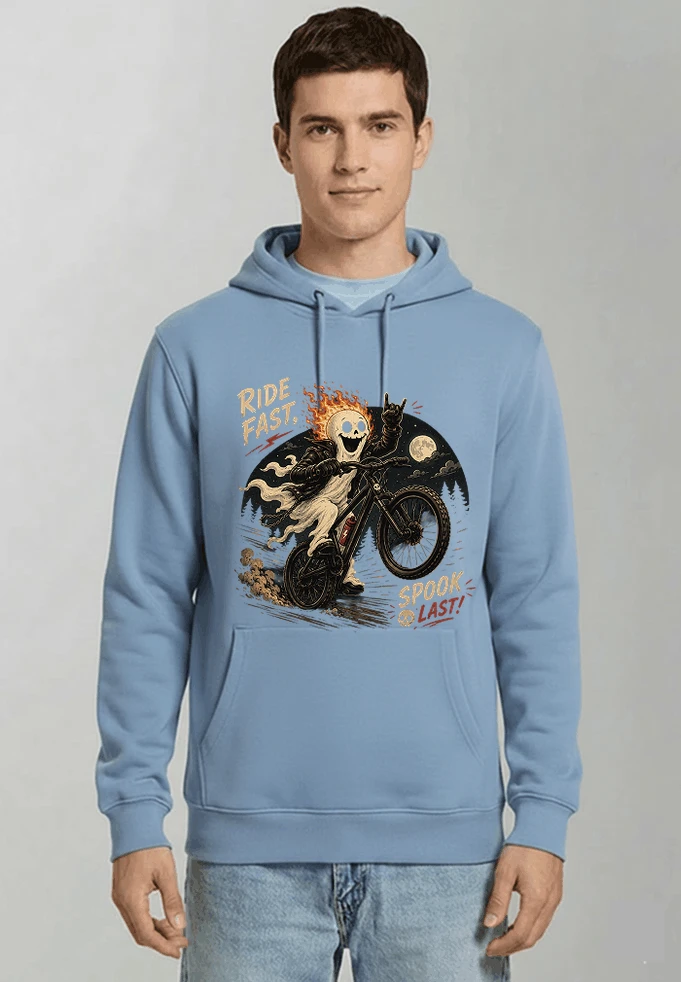 mtb gravel bike t shirt lustiges cooles halloween t shirt kapuzenpullover light blue