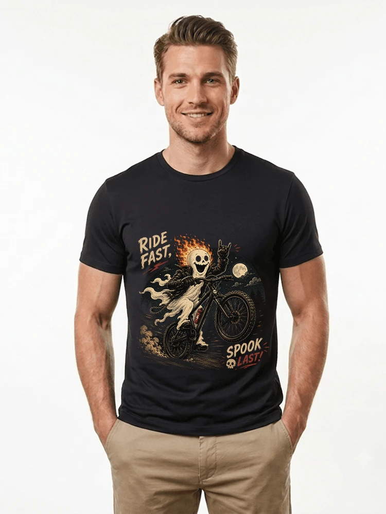 mtb gravel bike t shirt lustiges cooles halloween t shirt t shirt black