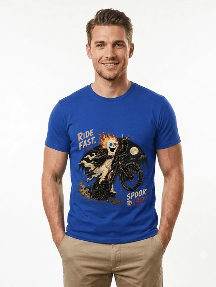 mtb gravel bike t shirt lustiges cooles halloween t shirt t shirt royal blue