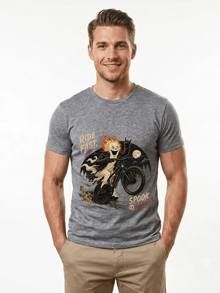 mtb gravel bike t shirt lustiges cooles halloween t shirt t shirt sport grey