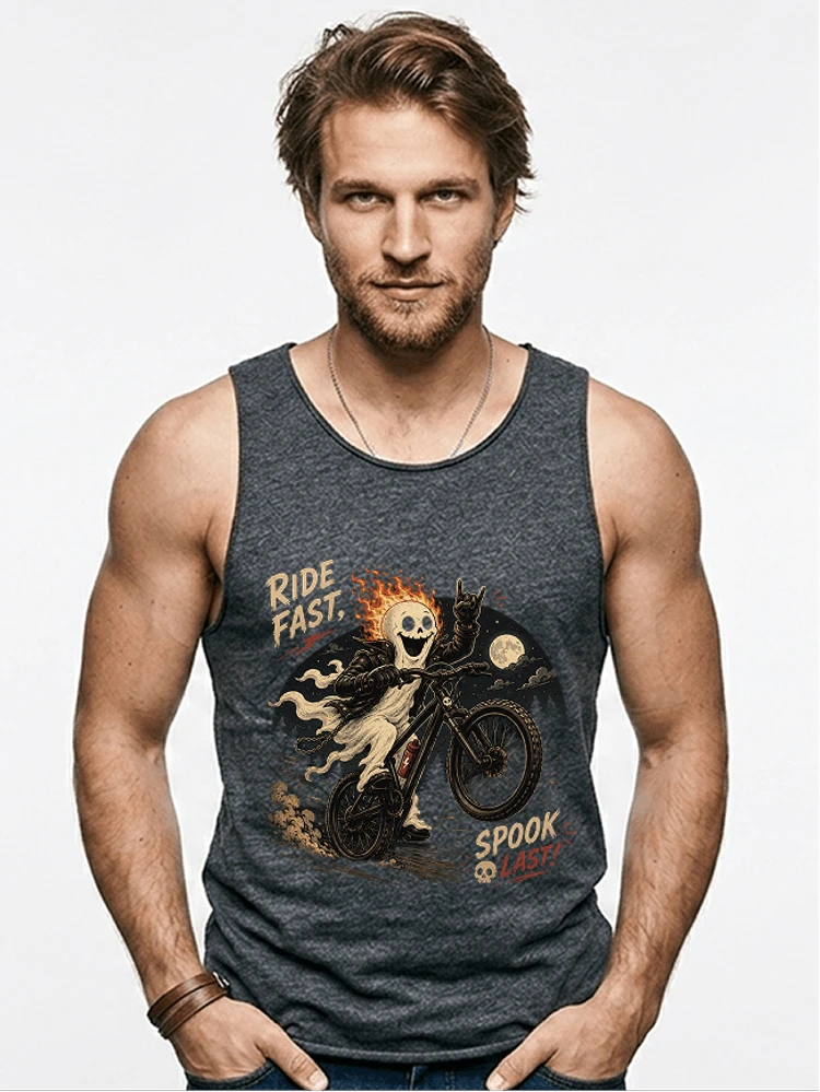 mtb gravel bike t shirt lustiges cooles halloween t shirt tanktop anthracite melange