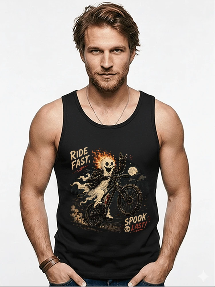 mtb gravel bike t shirt lustiges cooles halloween t shirt tanktop black