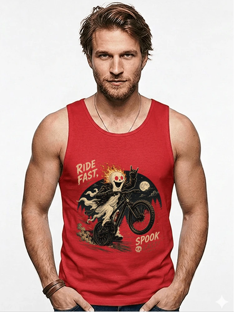 mtb gravel bike t shirt lustiges cooles halloween t shirt tanktop red