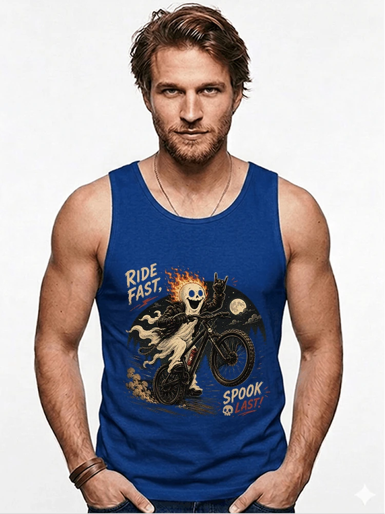 mtb gravel bike t shirt lustiges cooles halloween t shirt tanktop royal blue