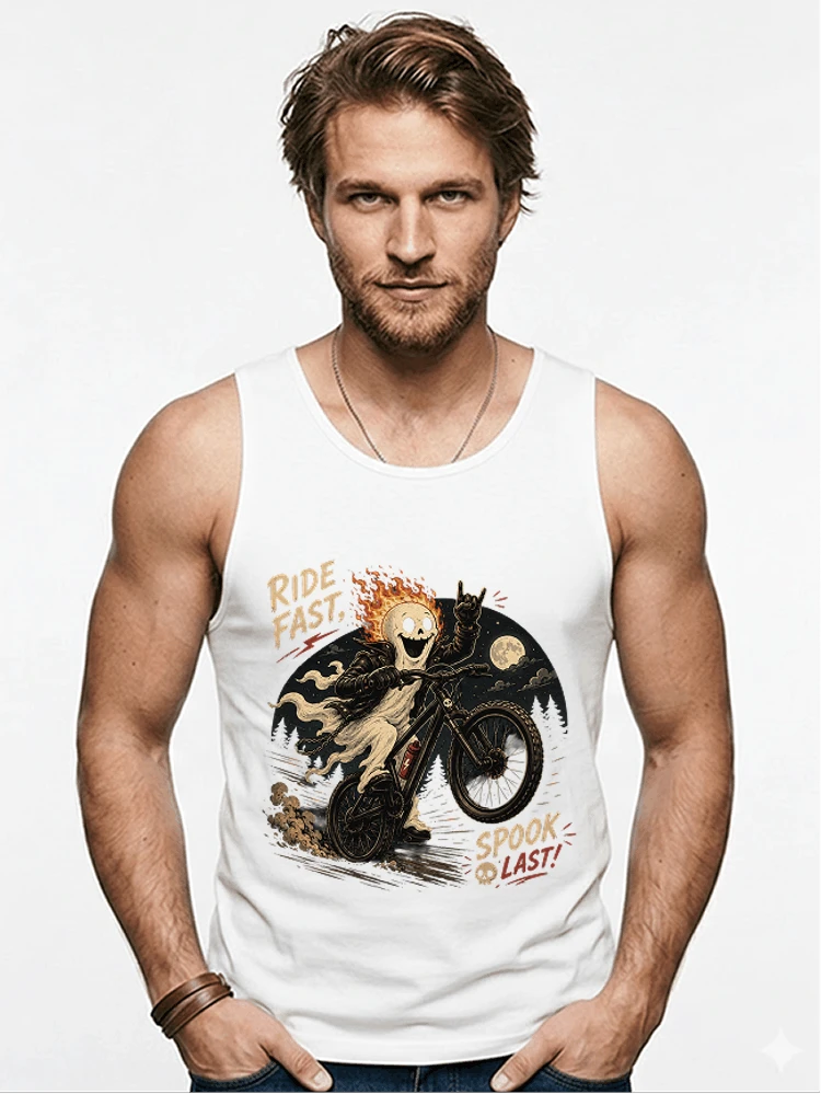 mtb gravel bike t shirt lustiges cooles halloween t shirt tanktop white