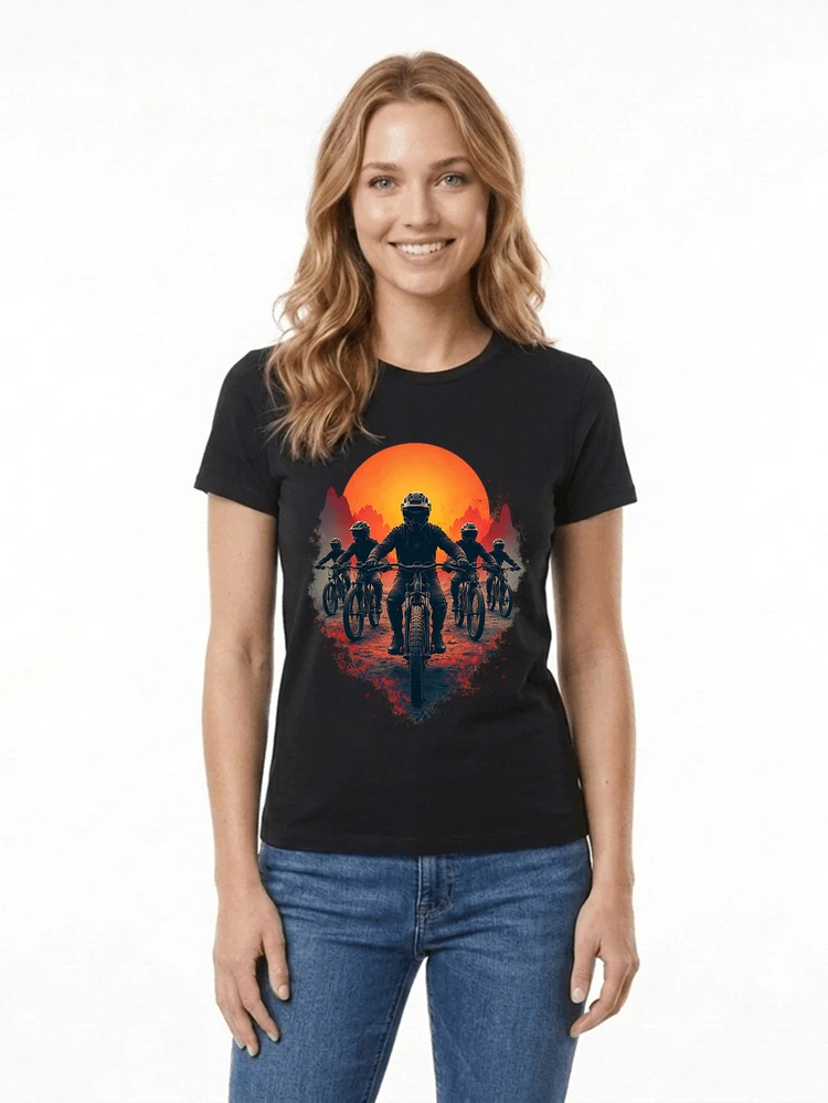 mtb team t shirt mountainbike gruppe geschenk fr biker damen t shirt black