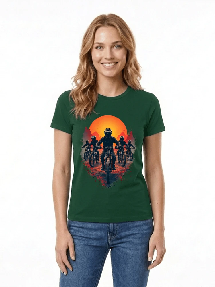 mtb team t shirt mountainbike gruppe geschenk fr biker damen t shirt forest green