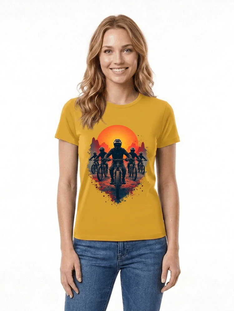 mtb team t shirt mountainbike gruppe geschenk fr biker damen t shirt gold