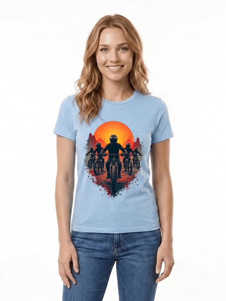 mtb team t shirt mountainbike gruppe geschenk fr biker damen t shirt light blue