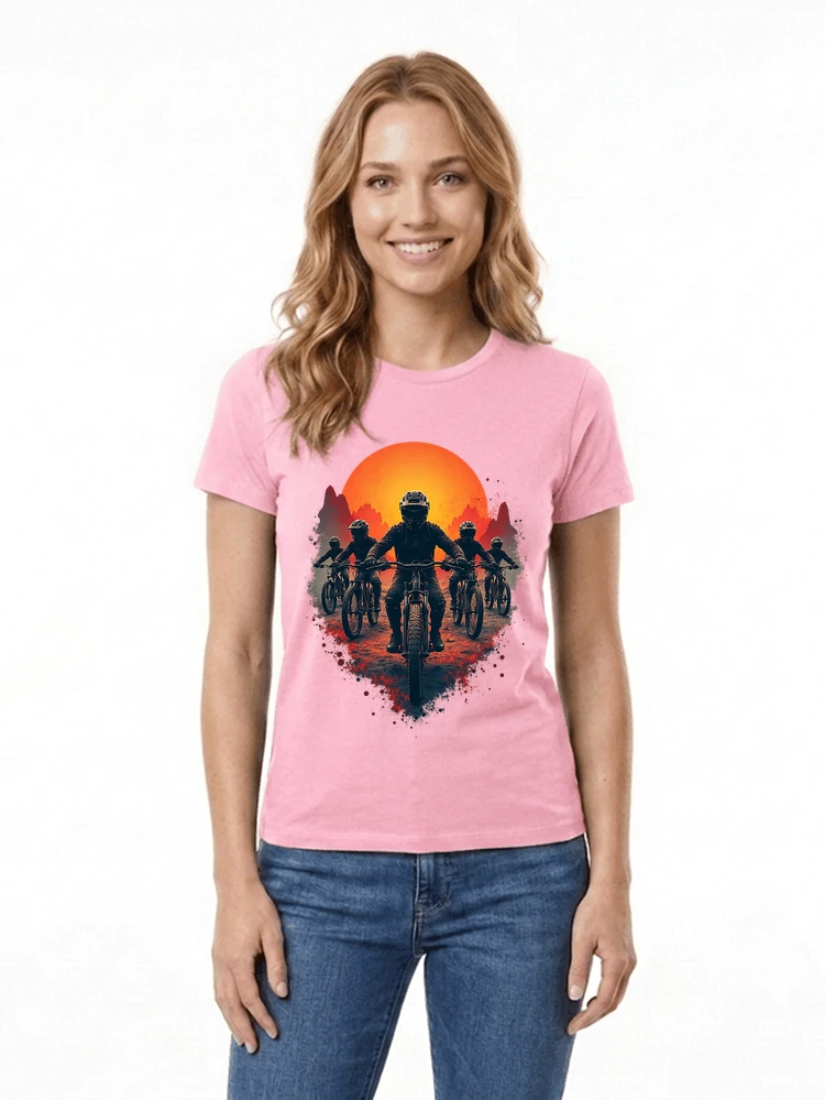 mtb team t shirt mountainbike gruppe geschenk fr biker damen t shirt light pink