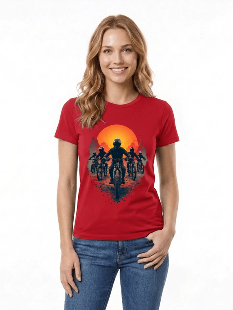 mtb team t shirt mountainbike gruppe geschenk fr biker damen t shirt red