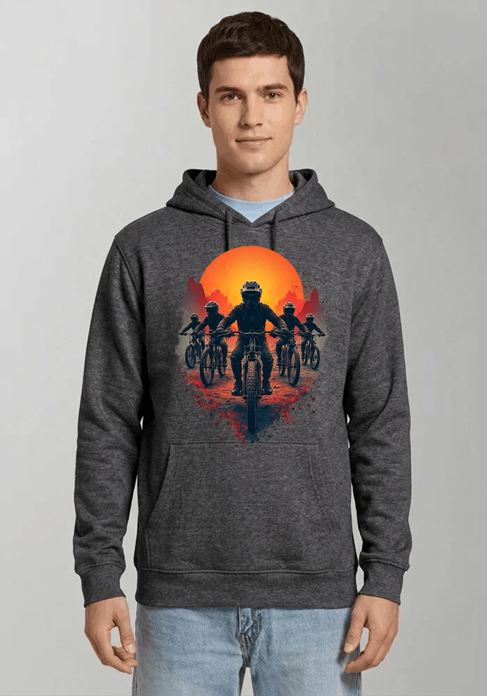 mtb team t shirt mountainbike gruppe geschenk fr biker kapuzenpullover anthracite melange