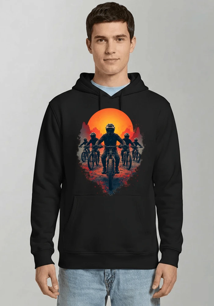 mtb team t shirt mountainbike gruppe geschenk fr biker kapuzenpullover black