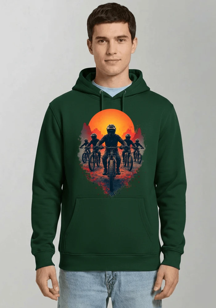 mtb team t shirt mountainbike gruppe geschenk fr biker kapuzenpullover forest green
