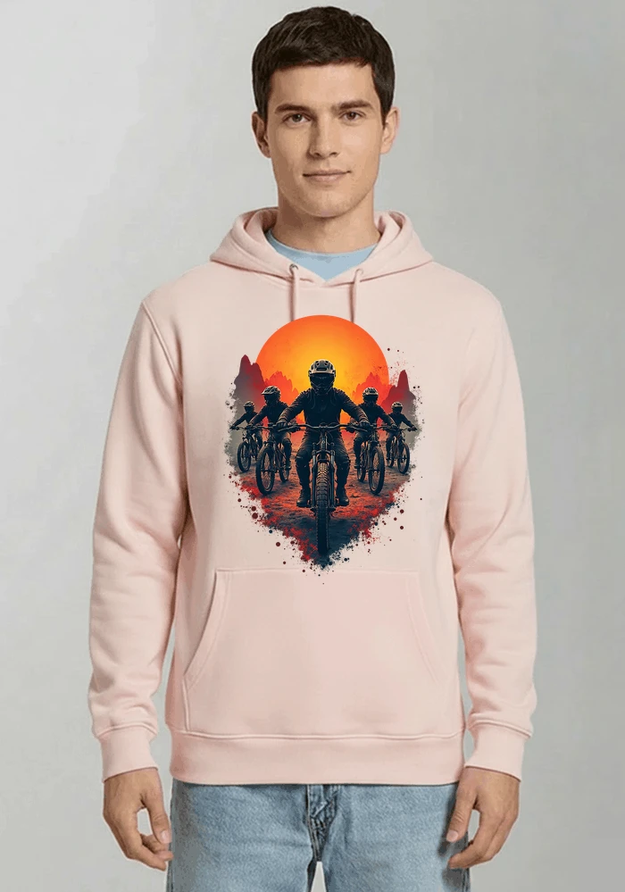 mtb team t shirt mountainbike gruppe geschenk fr biker kapuzenpullover light pink