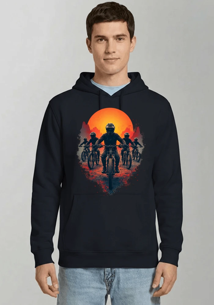 mtb team t shirt mountainbike gruppe geschenk fr biker kapuzenpullover navy