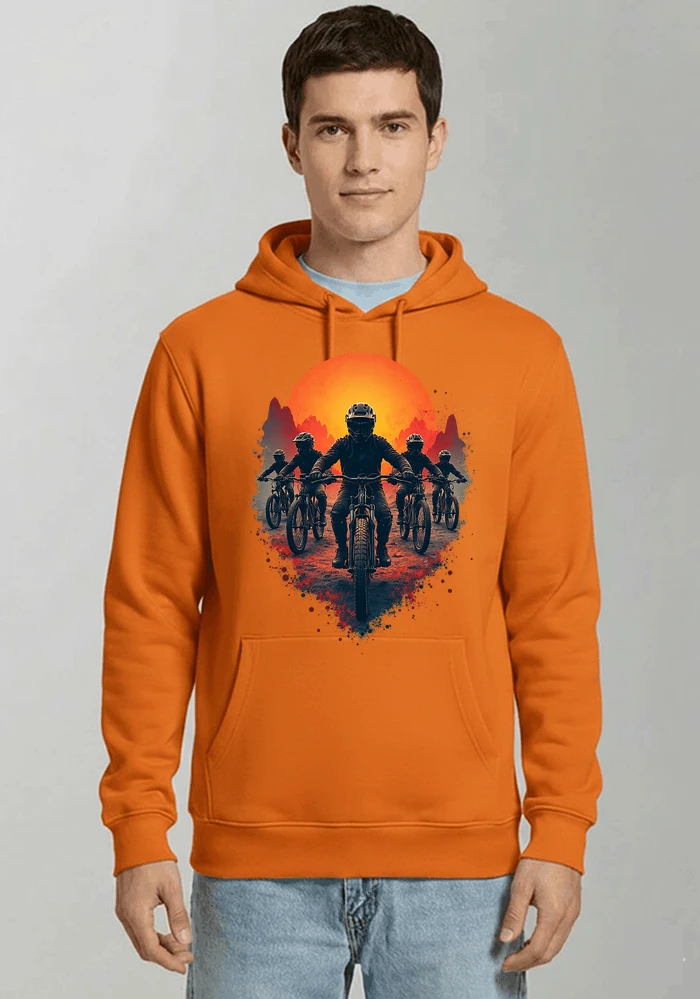 mtb team t shirt mountainbike gruppe geschenk fr biker kapuzenpullover orange