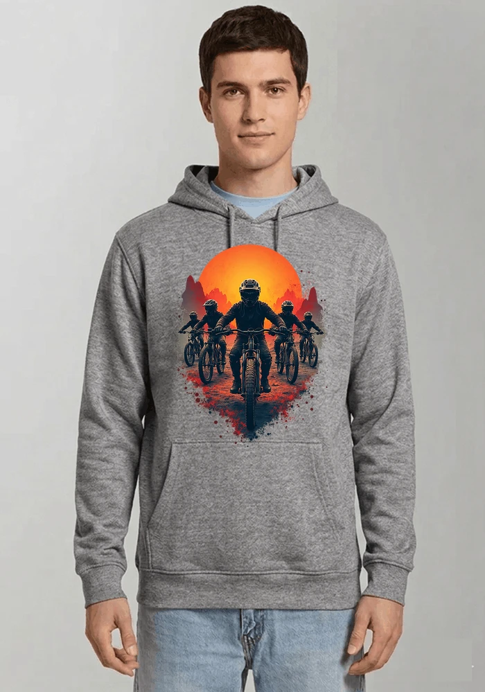 mtb team t shirt mountainbike gruppe geschenk fr biker kapuzenpullover sport grey