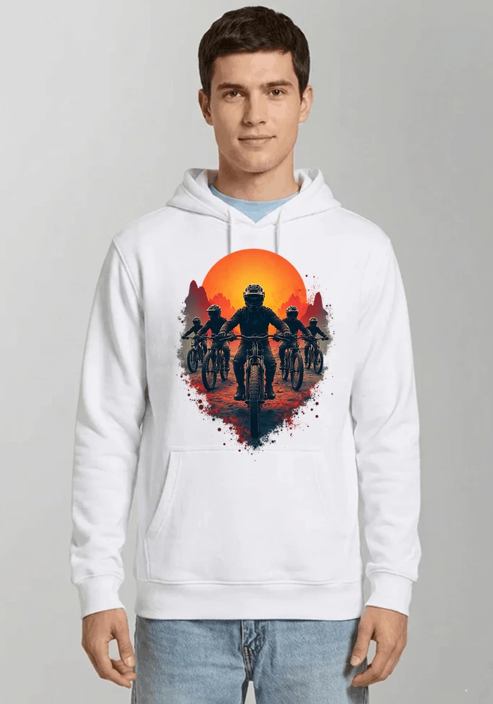 mtb team t shirt mountainbike gruppe geschenk fr biker kapuzenpullover white