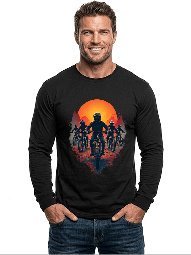 mtb team t shirt mountainbike gruppe geschenk fr biker langarmshirt black