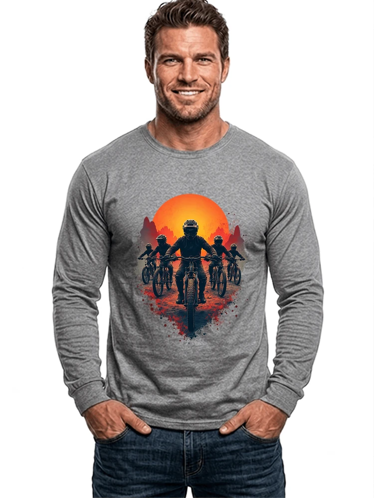 mtb team t shirt mountainbike gruppe geschenk fr biker langarmshirt sport grey