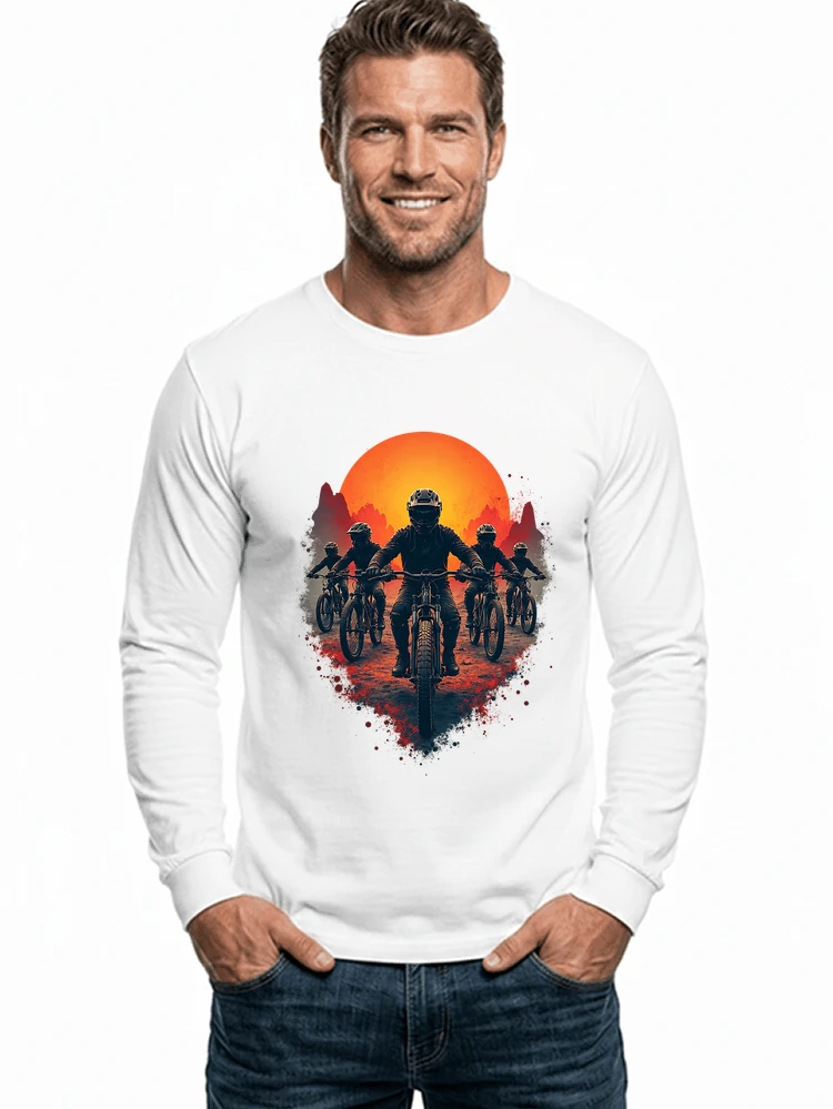 mtb team t shirt mountainbike gruppe geschenk fr biker langarmshirt white