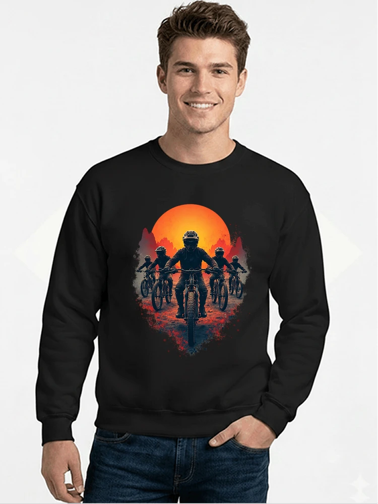 mtb team t shirt mountainbike gruppe geschenk fr biker sweatshirt mit rundhalsausschnitt black