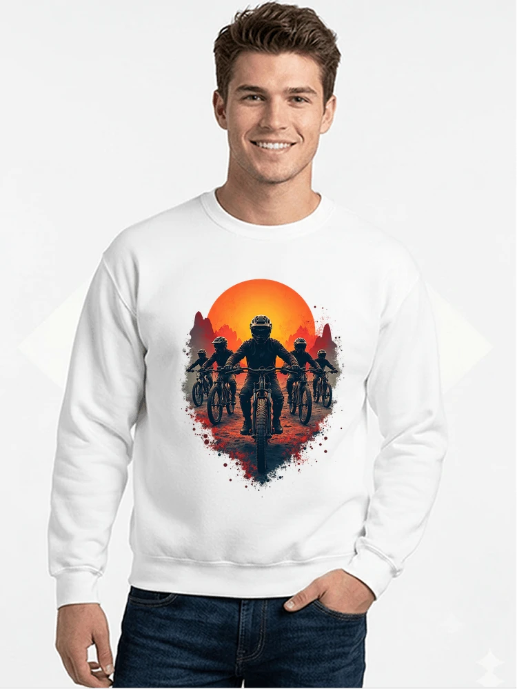 mtb team t shirt mountainbike gruppe geschenk fr biker sweatshirt mit rundhalsausschnitt white
