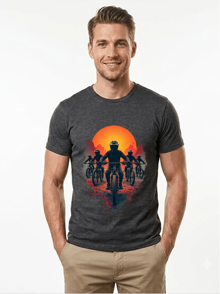 mtb team t shirt mountainbike gruppe geschenk fr biker t shirt anthracite melange