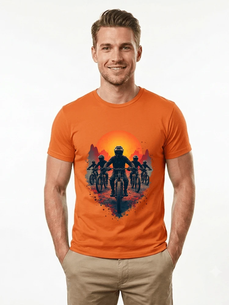 mtb team t shirt mountainbike gruppe geschenk fr biker t shirt orange