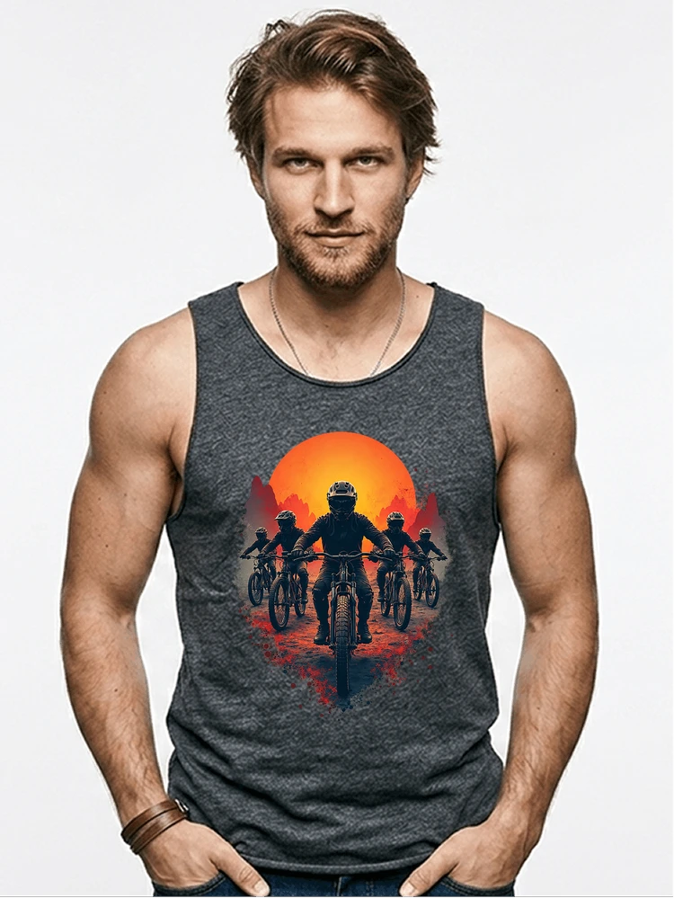 mtb team t shirt mountainbike gruppe geschenk fr biker tanktop anthracite melange