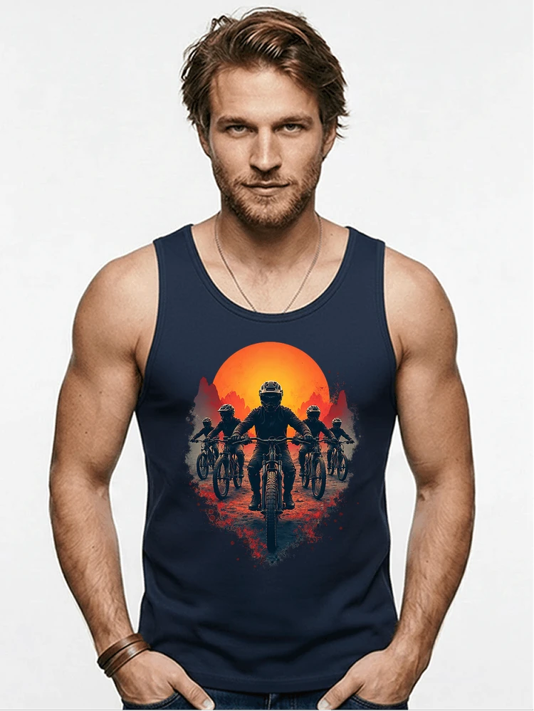 mtb team t shirt mountainbike gruppe geschenk fr biker tanktop navy