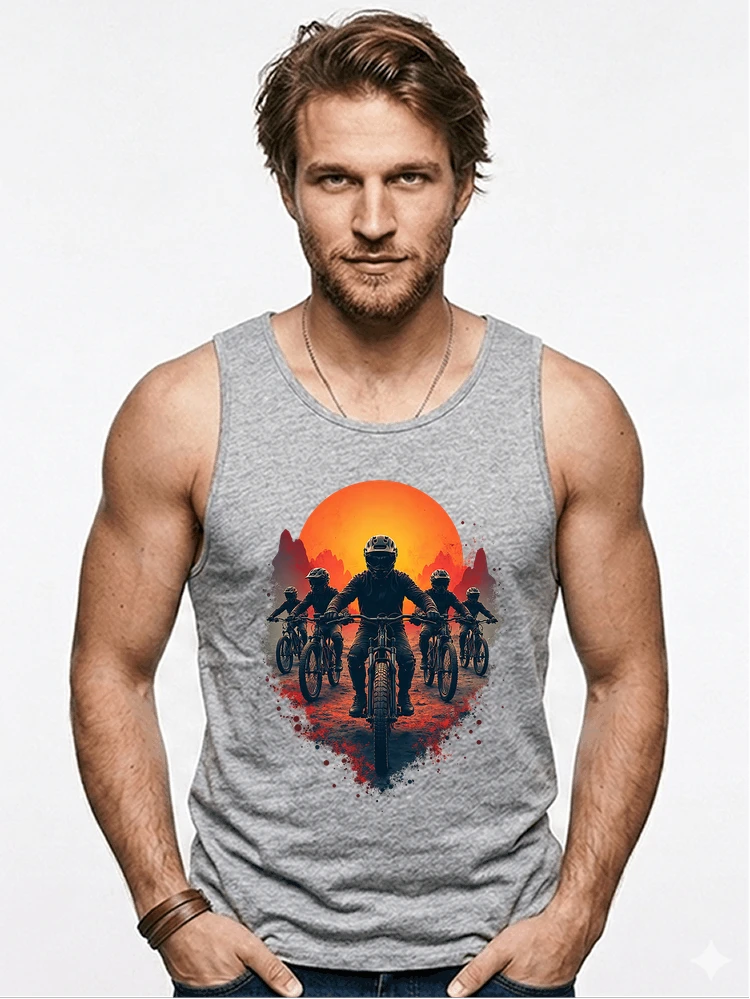 mtb team t shirt mountainbike gruppe geschenk fr biker tanktop sport grey