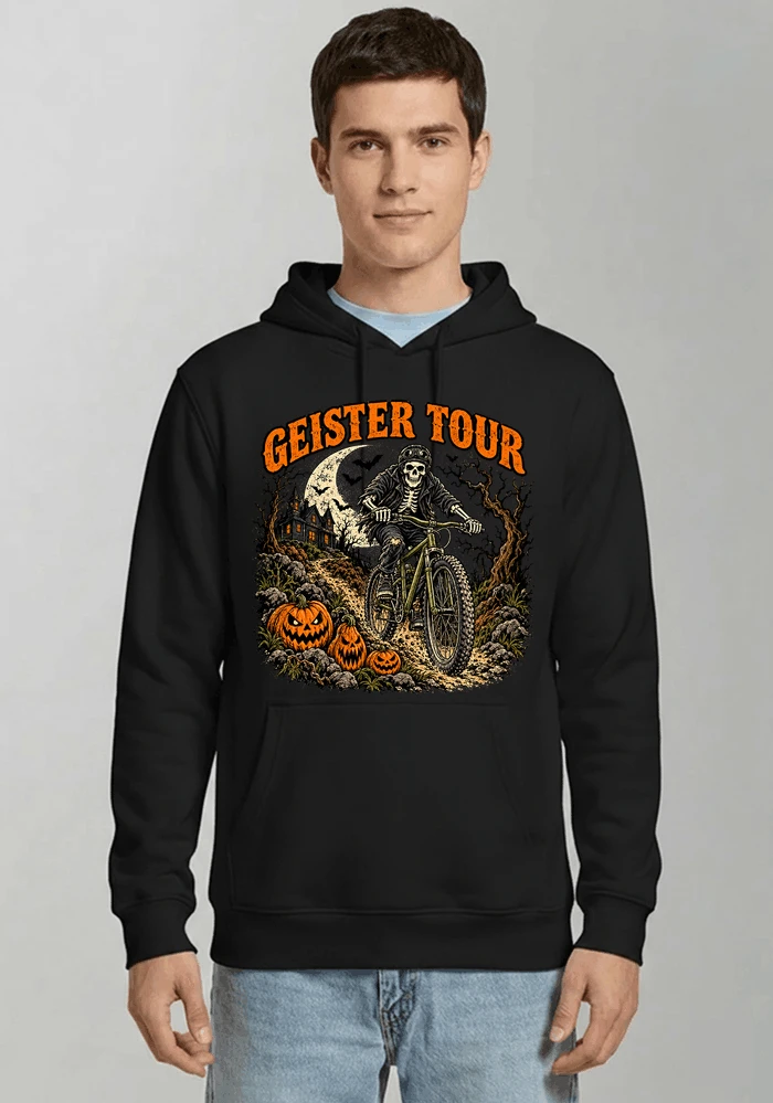 offroad skelett biker halloween t shirt mtb radsport geschenk kapuzenpullover black
