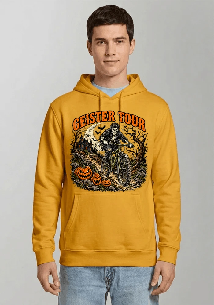 offroad skelett biker halloween t shirt mtb radsport geschenk kapuzenpullover gold