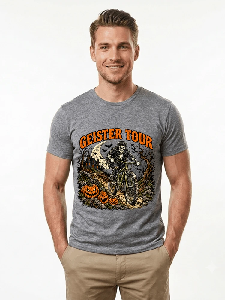 offroad skelett biker halloween t shirt mtb radsport geschenk t shirt sport grey