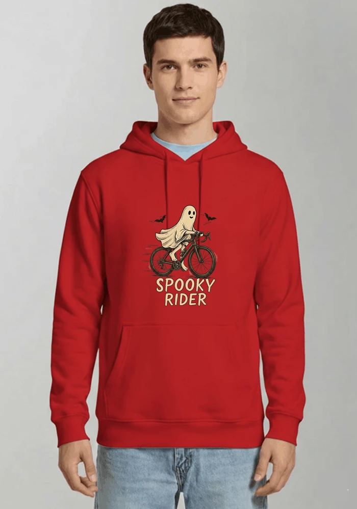 rennrad shirt spooky rider fahrrad t shirt halloween kapuzenpullover red