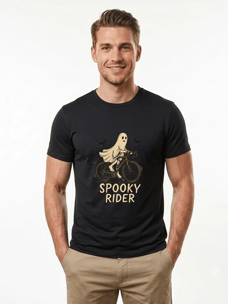 rennrad shirt spooky rider fahrrad t shirt halloween t shirt black