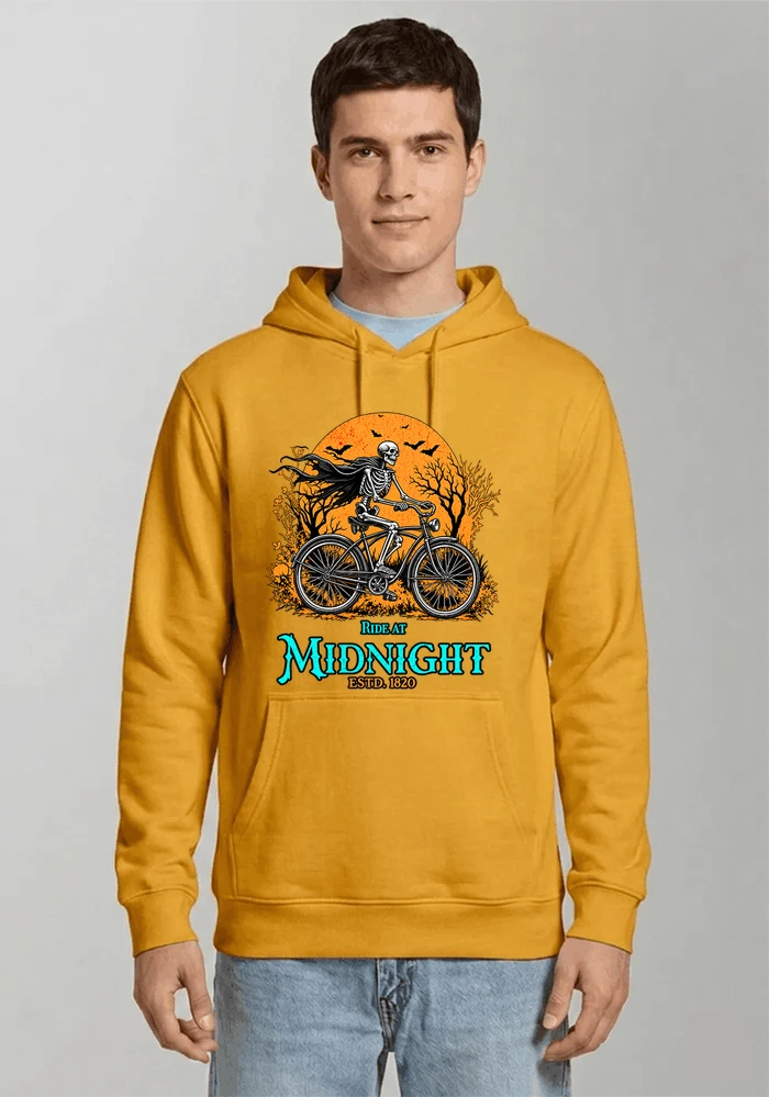 skelett fahrrad t shirt halloween radfahrer shirt kapuzenpullover gold