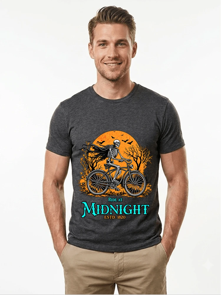 skelett fahrrad t shirt halloween radfahrer shirt t shirt anthracite melange