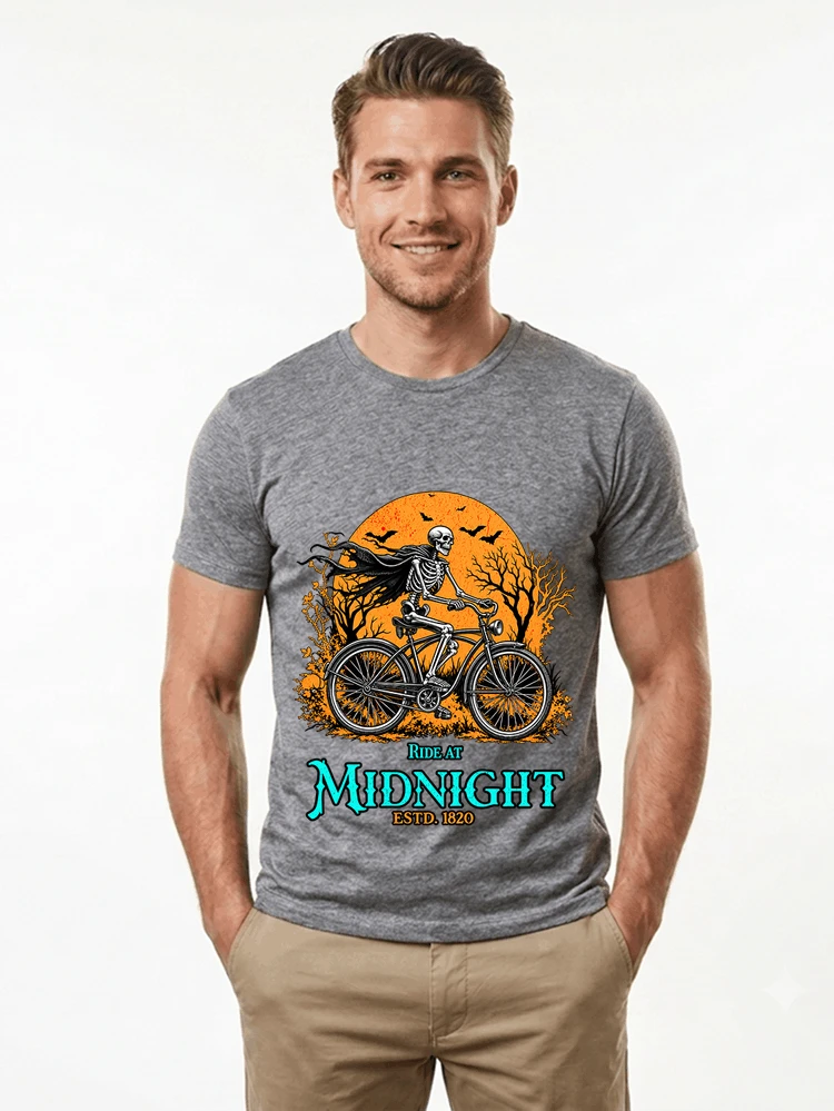 skelett fahrrad t shirt halloween radfahrer shirt t shirt sport grey