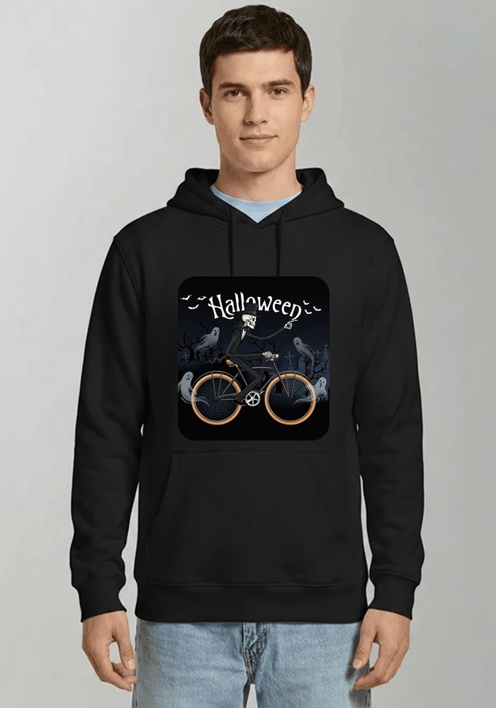 skelett halloween shirt fahrrad t shirt halloween kapuzenpullover black