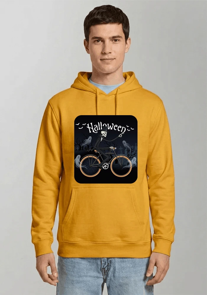 skelett halloween shirt fahrrad t shirt halloween kapuzenpullover gold