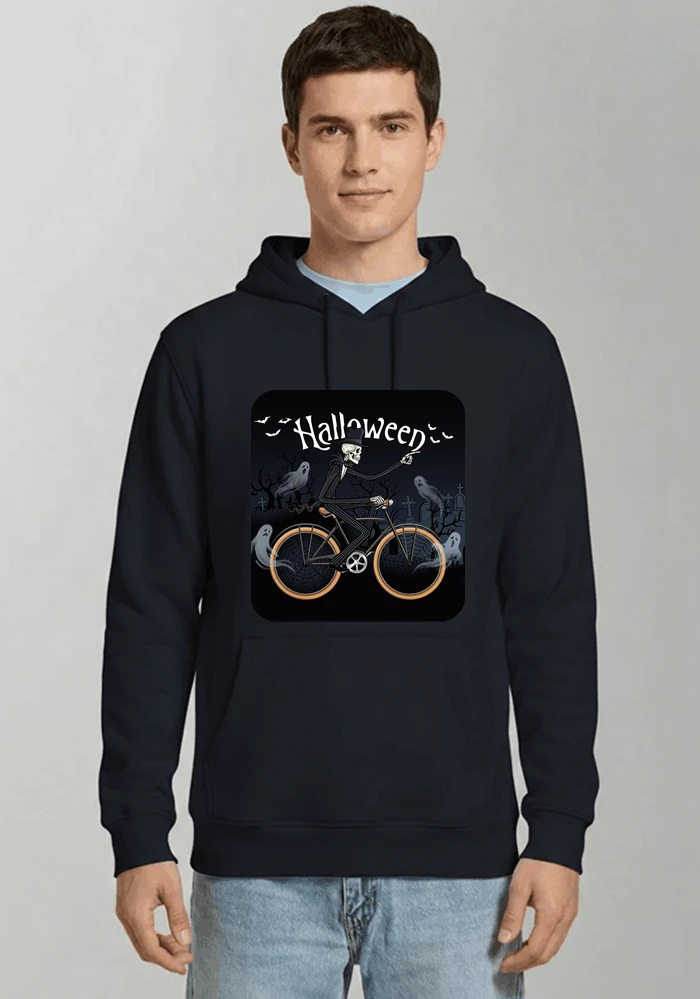 skelett halloween shirt fahrrad t shirt halloween kapuzenpullover navy