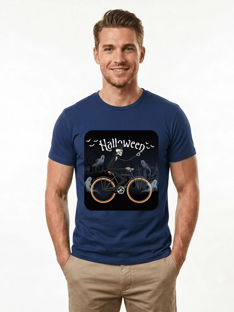 skelett halloween shirt fahrrad t shirt halloween t shirt navy